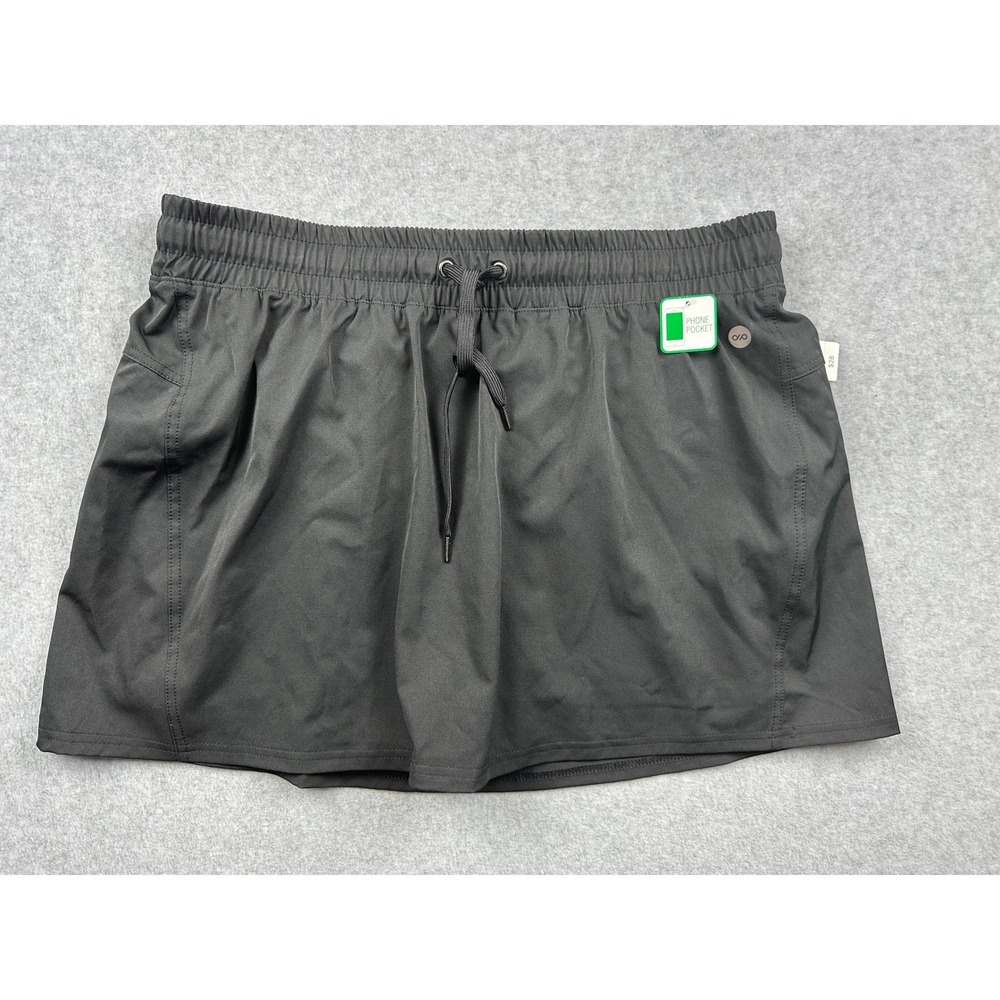 Dip Sun Glow Women Active Skort Black Athletic Skirt with Phone Pocket XL NEW
